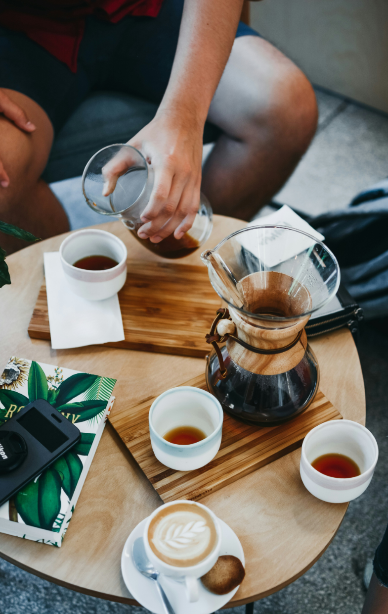 People having coffee